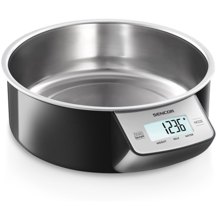 SENCOR Digital köksvåg 5 kg med löstagbar skål i rostfritt 1l